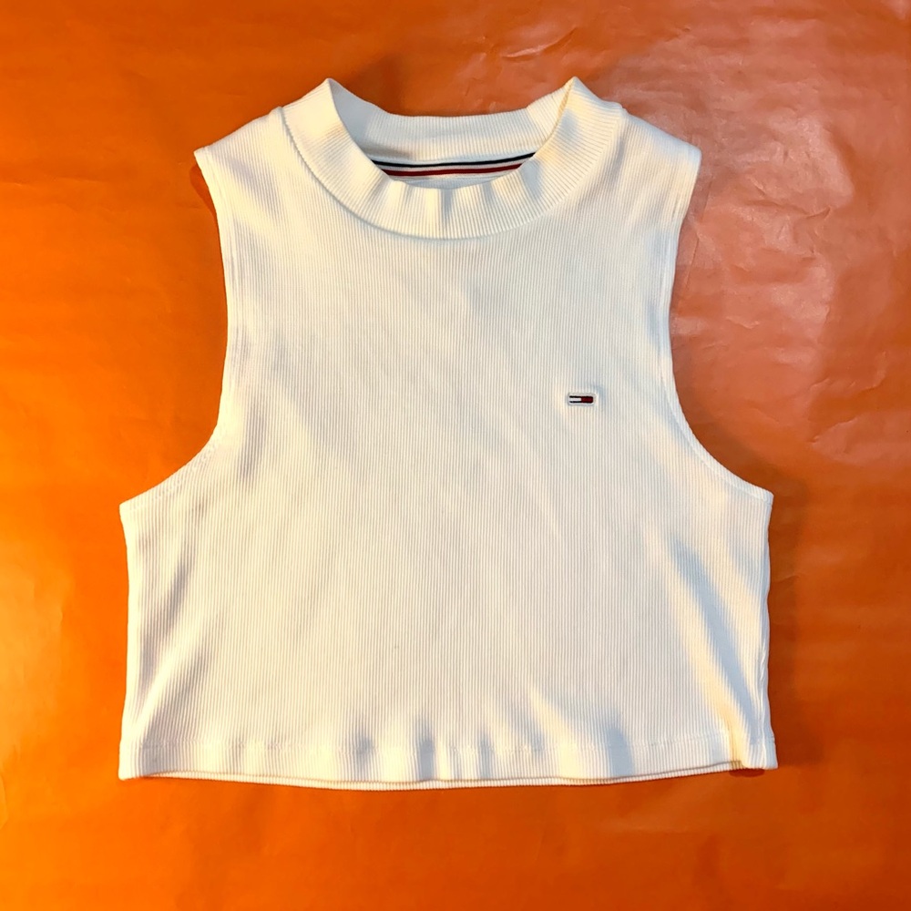 Tommy Hilfiger Cropped Mockneck Top Size S
